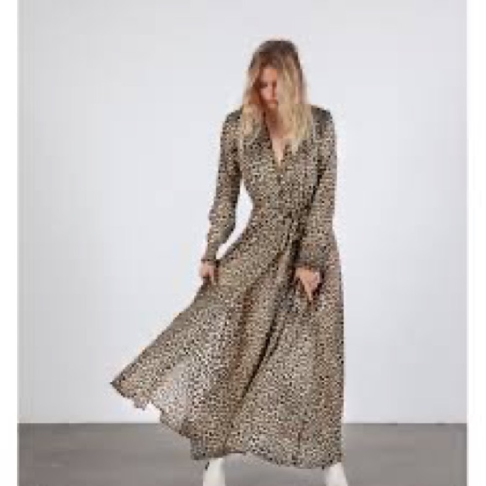 Never worn leopard print Maxi dress by Scandinavian designer Brigid Herskind